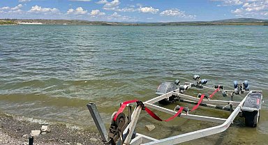 Çorum'da barajdan 2 bin 600 metre ağ çıktı