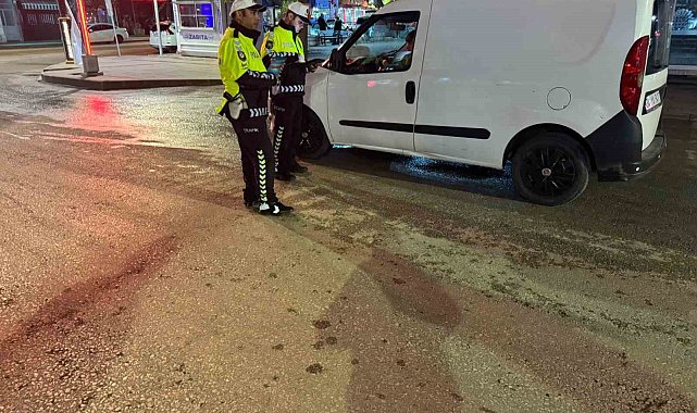 Çorum'da polis ekiplerinden ehliyet kemeri uygulaması