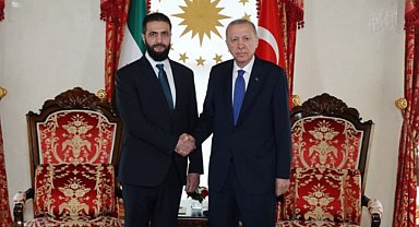Cumhurbaşkanı Erdoğan, Şara ile görüştü