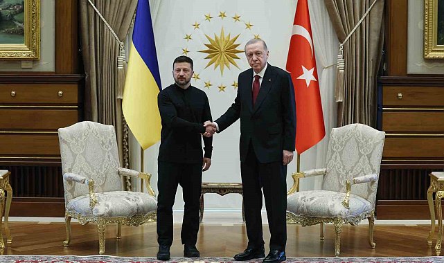 Cumhurbaşkanı Erdoğan, Ukrayna Cumhurbaşkanı Volodimir Zelenskiy ile bir araya geldi.
