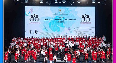 Cumhurbaşkanlığı Çocuk Orkestrası ve Korosu'nun 23 Nisan coşkusu, Muud'da müzikseverlerle buluştu