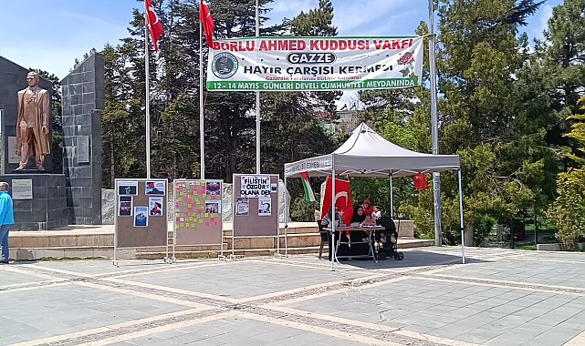 Develi'de Gazze için hayır panayırı düzenlendi