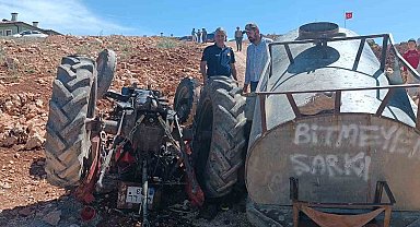 Devrilen traktörün altında kalarak ağır yaralandı