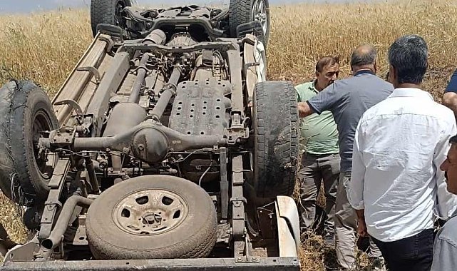 Diyarbakır'da pikap takla attı: 3 yaralı