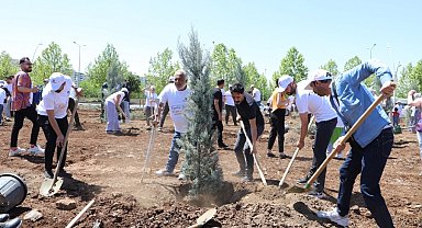 Diyarbakır'da engelliler fidan dikerek geleceğe nefes oldu