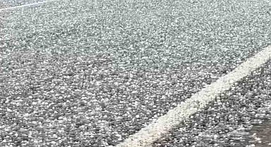 Doski Vadisi'nde misket büyüklüğünde dolu yağdı