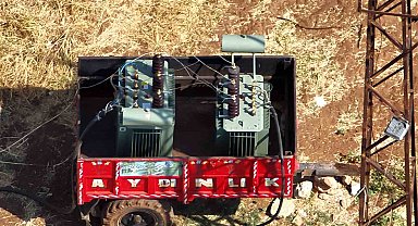 Dronla tespit edilen kaçak trafoyla 200 hanelik elektrik tüketildiği ortaya çıktı