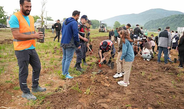 Dünya iklim gününde fidan diktiler
