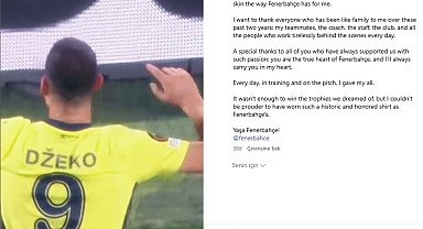 Edin Dzeko, Fenerbahçe'ye veda etti