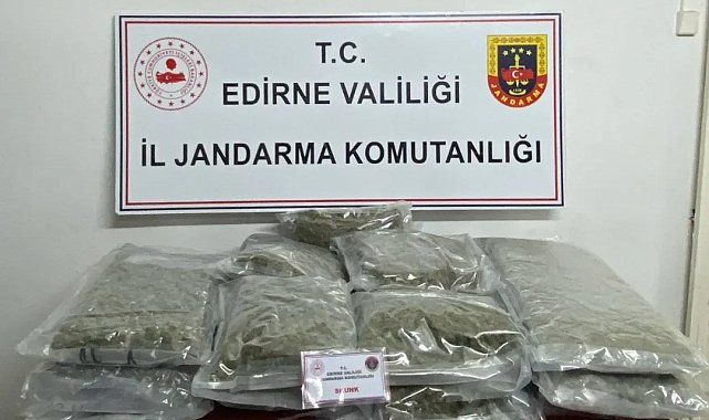Edirne'de 16.5 kilo skunk ele geçirildi