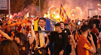 Edirne'de Galatasaray taraftarından ilginç şampiyonluk kutlaması