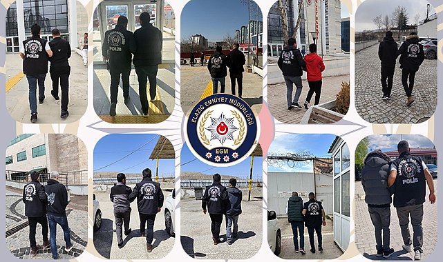 Elazığ'da kesinleşmiş hapis cezası bulunan 107 şahıs yakalandı