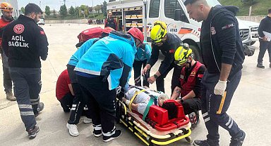 Endüstriyel kaza tatbikatı gerçeği aratmadı