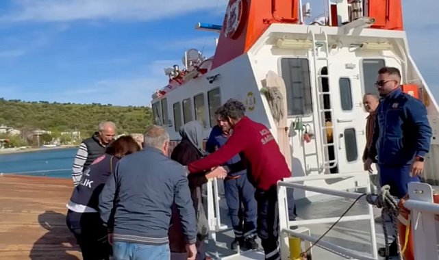 Erdek'te fırtınaya rağmen hasta tahliyesi gerçekleştirildi