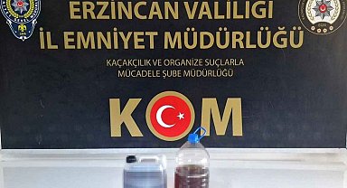 Erzincan'da 8 litre kaçak içki ele geçirildi