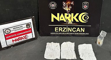 Erzincan'da bir miktar uyuşturucu ele geçirildi