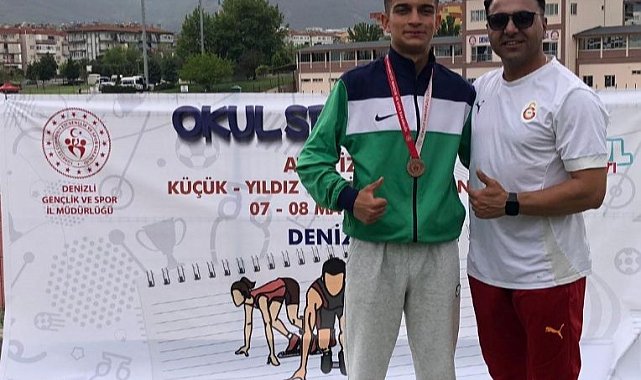 Erzincanlı atlet Türkiye üçüncüsü oldu