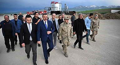 Erzurum Valisi Çiftçi, olay yerinde incelemelerde bulundu