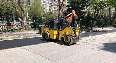 Eskişehir Adalar'da bisiklet yolu çalışmaları hız kesmeden sürüyor