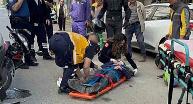 Eskişehir'deki trafik kazasında motosiklet sürücüsü yaralandı