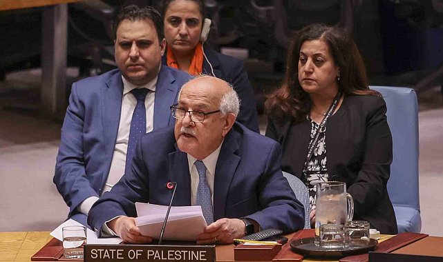 Filistin BM Daimi Gözlemcisi Mansour, BM Güvenlik Konseyi'nde gözyaşlarını hakim olamadı