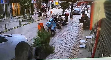 Fren yerine gaza basınca önünde ne varsa yıktı: O anlar kamerada