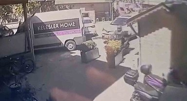 Gaz pedalı takılan motosiklet işyerinin duvarına tosladı: 1 yaralı