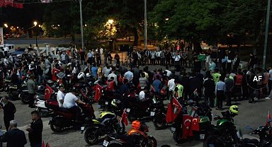 Gaziantep'te motosiklet sürücüleri İsrail'i protesto etti