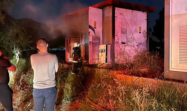 Gazipaşa'da trafo yangını ekiplerin müdahalesiyle söndürüldü