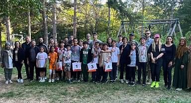 Genç oryantiring sporcuları Kütahya'da ter döktü