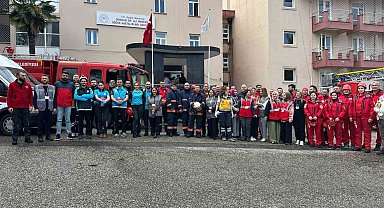 Giresun'da hastanede gerçeği aratmayan tatbikat