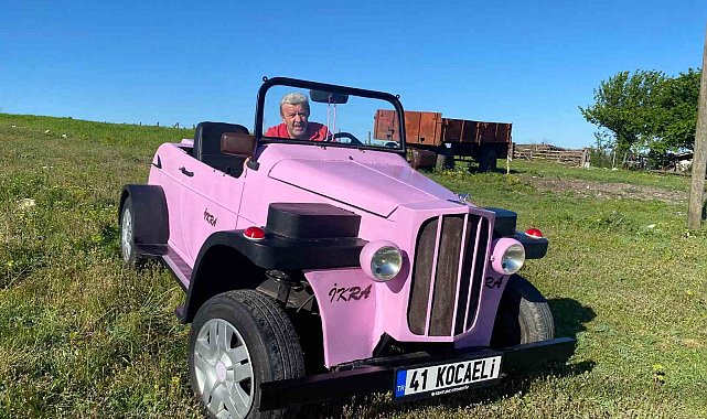 Gören bir daha bakıyor: Çapa makinesi motoruyla 15 günde klasik otomobil yaptı