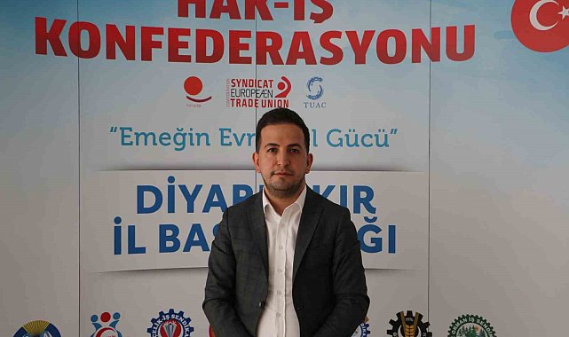HAK-İŞ Konfederasyonu Diyarbakır İl Başkanı Aküzüm, 1 Mayıs'ı kutladı