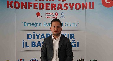 HAK-İŞ Konfederasyonu Diyarbakır İl Başkanı Aküzüm, 1 Mayıs'ı kutladı