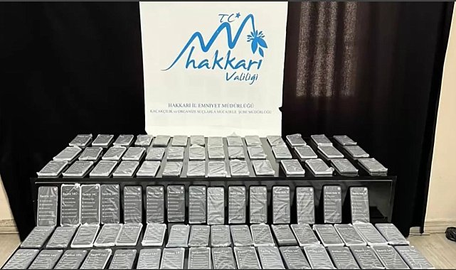 Hakkari'de 136 adet kaçak cep telefonu ele geçirildi