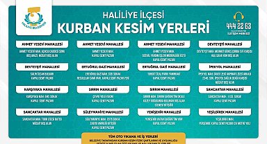 Haliliye'de kurban satış ve kesim yerleri belirlendi