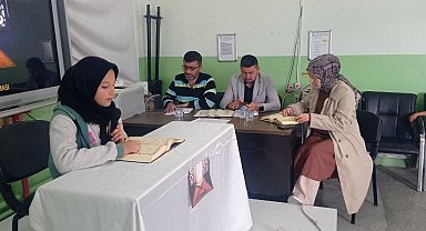 Hisarcık Kutluhallar İlk-Ortaokulu'nda Kur'an-ı Kerimi güzel okuma yarışması