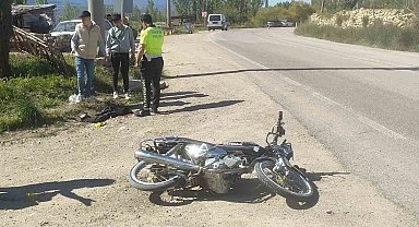 Hisarcık'ta motosiklet kazası: 1 yaralı