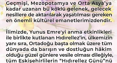 Hüseyin Aksoy'dan "Hıdırellez Günü" mesajı