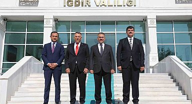 Iğdır Üniversitesi Rektörü Ekrem Gürel'den Iğdır Valisi Ercan Turan'a ziyaret