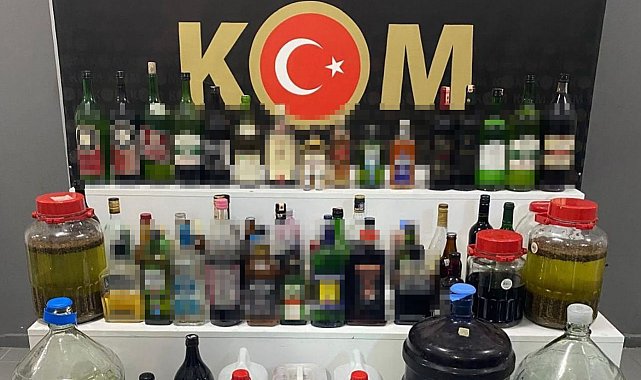 Isparta'da 125 litre sahte içki ele geçirildi