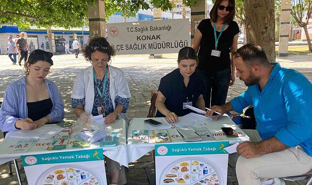 İzmir'de sağlıklı yaşam için boy ve kilo ölçümü uygulaması