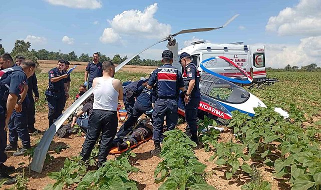 Jandarmaya ait cayrokopter düştü: 2 yaralı