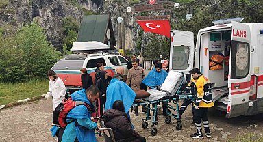 Kanyonda yürüyüş parkurunda yaralanan vatandaş için ekipler seferber oldu