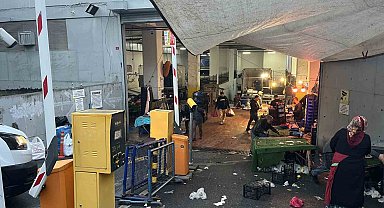 Kapalı pazar yeri havalandırmasına biber gazı sıkıp kaçtı