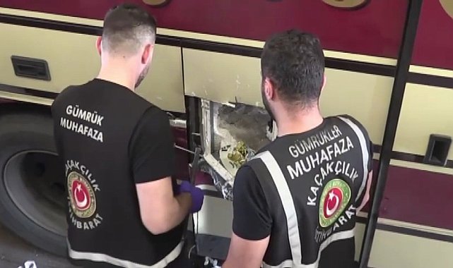 Kapıkule Sınır Kapısı'nda bir otobüste 87 kilo 752 gram uyuşturucu ele geçirildi