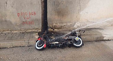 Karaman'da elektrikli bisiklet yangını