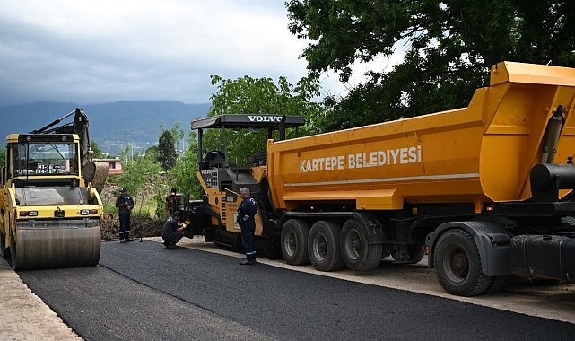 Kartepe'de 930 ton asfalt serimi gerçekleştirildi