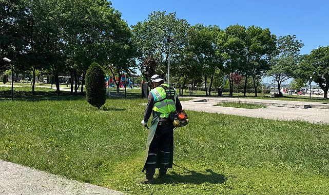 Kartepe'de yeşil alanlara düzenli bakım