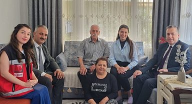 Kaymakam Kapankaya'dan engelli çifte anlamlı ziyaret